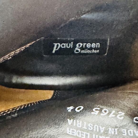 Paul Green Boots Womens 10 Brown Suede Heeled Ankle Booties Side Zip Comfort - Picture 9 of 11